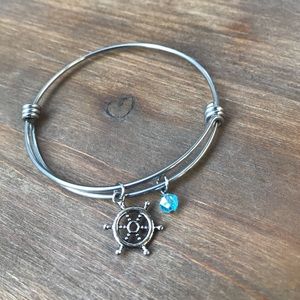 Captains wheel Swarovski charm bangle